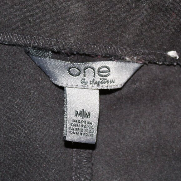 One By Chapter One black side zipper pull-on flat-front slim fit ankle pants M - Picture 5 of 8